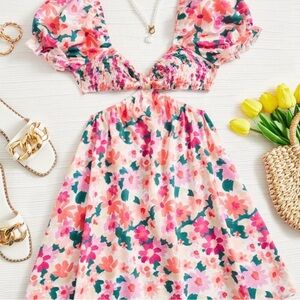 Floral Puff Sleeve Dress